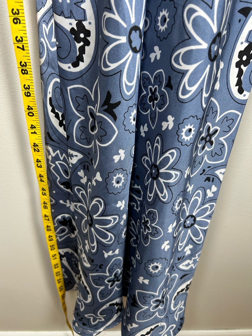 Caroline Constas Blue Paisley Floral Twist Front Maxi Dress - Picture 13 of 14